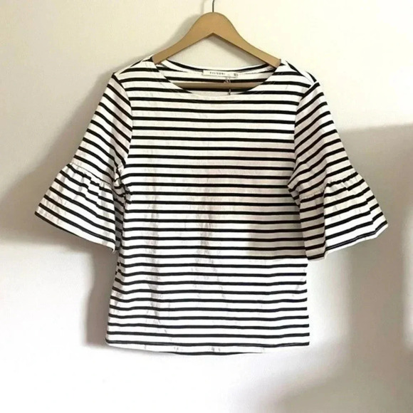 NWT Ellison striped bell sleeve top - Picture 3 of 9